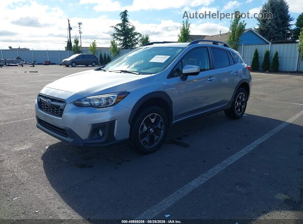 JF2GTABC3JH283047 2018 SUBARU CROSSTREK Gray წინა მარცხენა ხედი სამი მეოთხედიდან