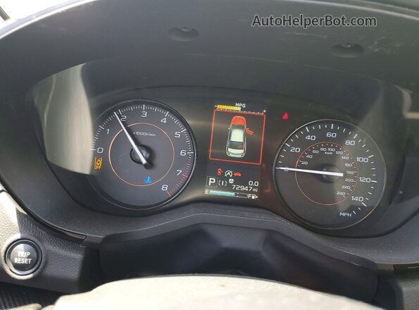 JF2GTABC3NH207012 2022 SUBARU CROSSTREK White Սարքավորումների վահանակի տեսք