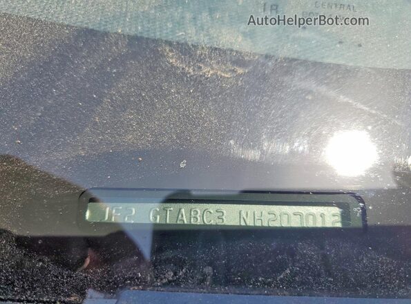 JF2GTABC3NH207012 2022 SUBARU CROSSTREK White VIN կոդի պիտակի տեսք