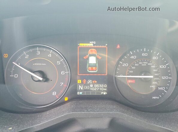 JF2GTABC4L8264607 2020 SUBARU CROSSTREK Black ხელსაწყოთა პანელის ხედი