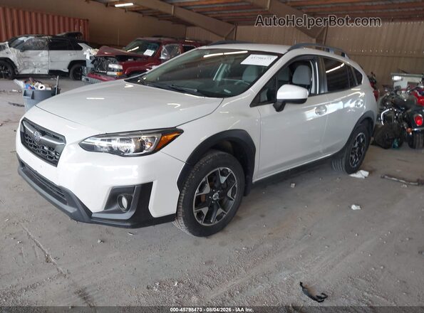 JF2GTABC5JH299847 2018 SUBARU CROSSTREK White Առջևի ձախ երեք քառորդ տեսարան