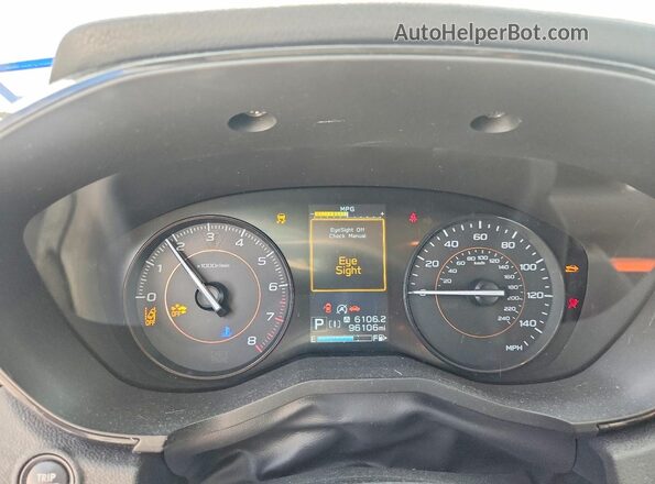 JF2GTABC6L8231298 2020 SUBARU CROSSTREK White Սարքավորումների վահանակի տեսք