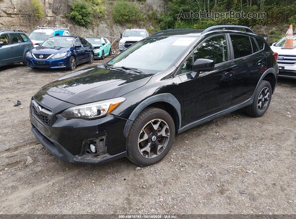 JF2GTABC7JH284296 2018 SUBARU CROSSTREK Black Առջևի ձախ երեք քառորդ տեսարան