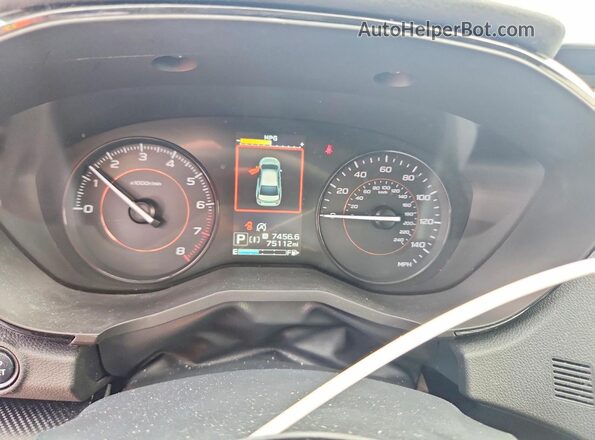 JF2GTABC9M8352375 2021 SUBARU CROSSTREK Blue Widok zestawu wskaźników