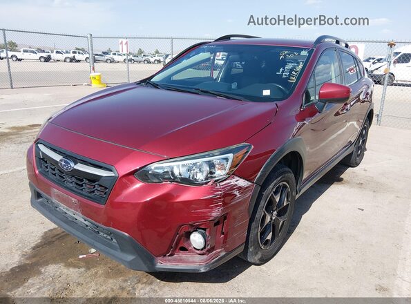 JF2GTABCXJ9290376 2018 SUBARU CROSSTREK Maroon წინა მარცხენა ხედი სამი მეოთხედიდან