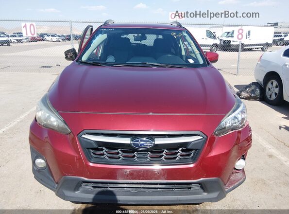 JF2GTABCXJ9290376 2018 SUBARU CROSSTREK Maroon ხელსაწყოთა პანელის ხედი