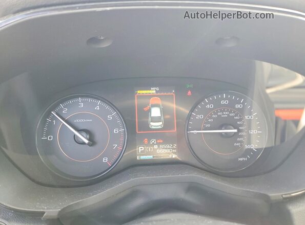 JF2GTABCXM8345094 2021 SUBARU CROSSTREK Серебряный Вид щитка приборов