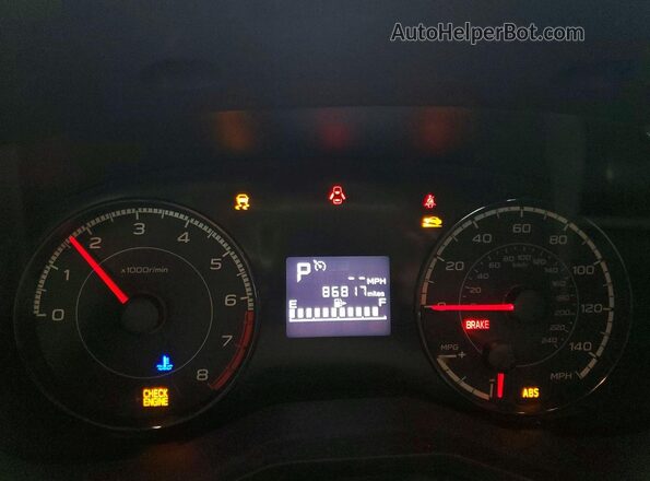JF2GTACC1J8281165 2018 SUBARU CROSSTREK White Вид щитка приладів