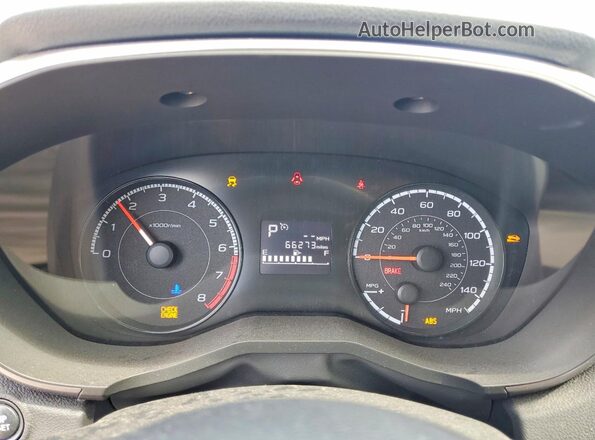 JF2GTACC2K8349121 2019 SUBARU CROSSTREK Blue Instrument cluster view