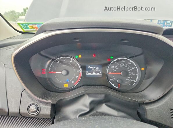 JF2GTACC2KH367909 2019 SUBARU CROSSTREK Серый Вид щитка приборов