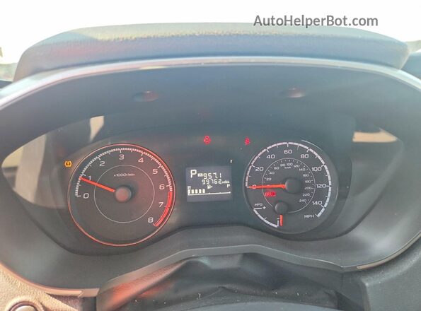 JF2GTACC3K8248413 2019 SUBARU CROSSTREK Silver Widok zestawu wskaźników