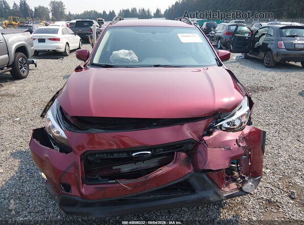JF2GTACC3K8304057 2019 SUBARU CROSSTREK Red Սալոնի հետևի տեսք