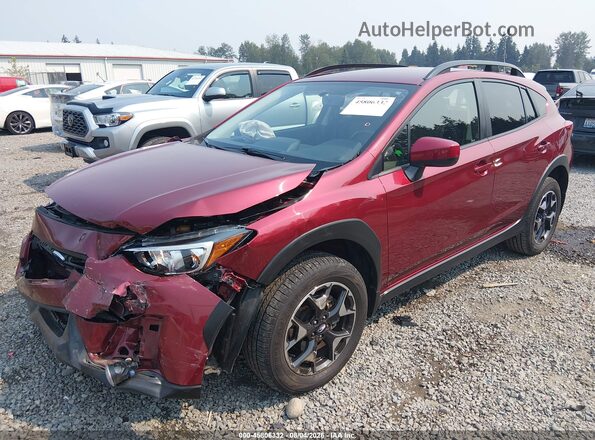 JF2GTACC3K8304057 2019 SUBARU CROSSTREK Red Առջևի ձախ երեք քառորդ տեսարան