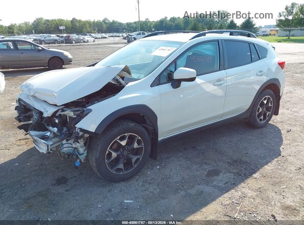 JF2GTACC3K9289098 2019 SUBARU CROSSTREK White Առջևի ձախ երեք քառորդ տեսարան