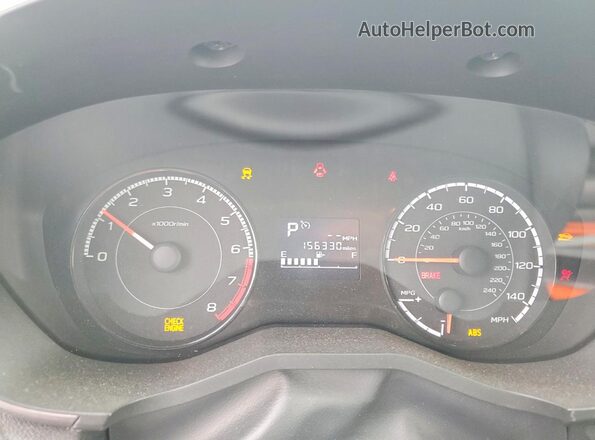 JF2GTACC3KH290399 2019 SUBARU CROSSTREK Белый Вид щитка приборов