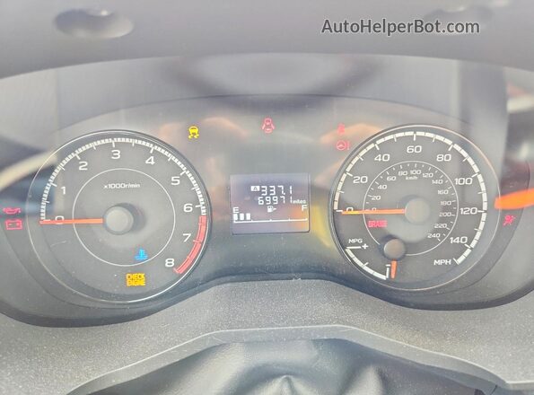 JF2GTACC5M9320600 2021 SUBARU CROSSTREK Blue Widok zestawu wskaźników
