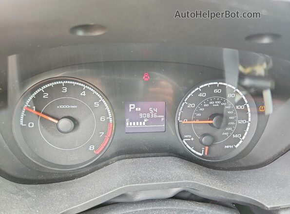 JF2GTACC6JH296907 2018 SUBARU CROSSTREK White Սարքավորումների վահանակի տեսք