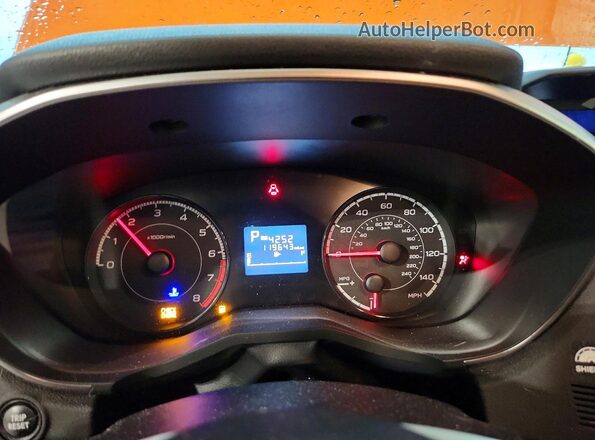 JF2GTACC6K8255498 2019 SUBARU CROSSTREK Orange Widok zestawu wskaźników