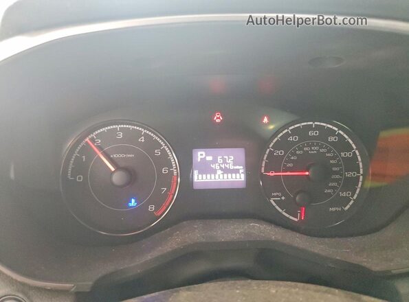 JF2GTACCXKH209740 2019 SUBARU CROSSTREK White Вид щитка приладів