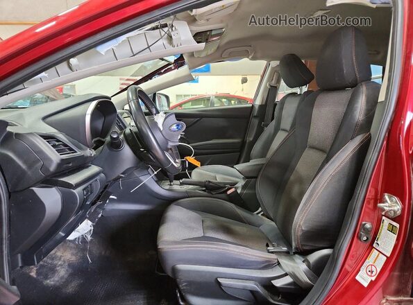 JF2GTADC4J8269705 2018 SUBARU CROSSTREK Бордовый Вид салона спереди