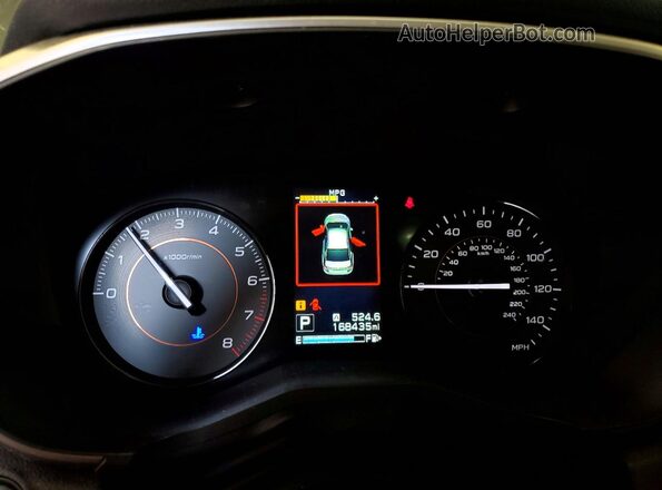 JF2GTADC5J8214616 2018 SUBARU CROSSTREK Черный Вид щитка приборов