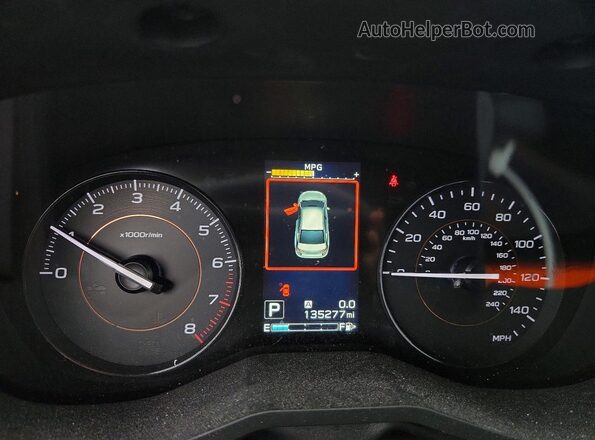 JF2GTADC5JH266232 2018 SUBARU CROSSTREK Black Widok zestawu wskaźników