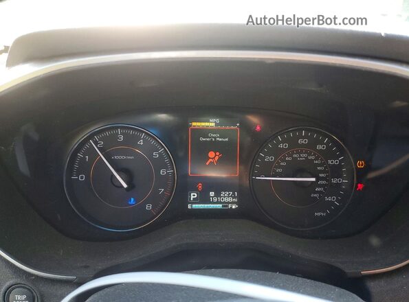 JF2GTADC7JH218151 2018 SUBARU CROSSTREK Gray Widok zestawu wskaźników