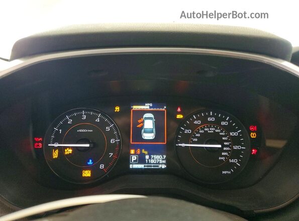 JF2GTADCXJH211503 2018 SUBARU CROSSTREK White Instrument cluster view