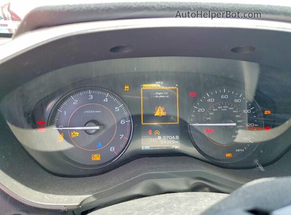 JF2GTAEC0M8335816 2021 SUBARU CROSSTREK Red Instrument cluster view
