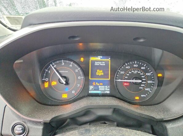 JF2GTAEC2M8321867 2021 SUBARU CROSSTREK Charcoal Vista del cuadro de instrumentos