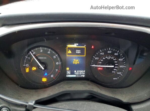 JF2GTAEC3K8282719 2019 SUBARU CROSSTREK Blue Widok zestawu wskaźników