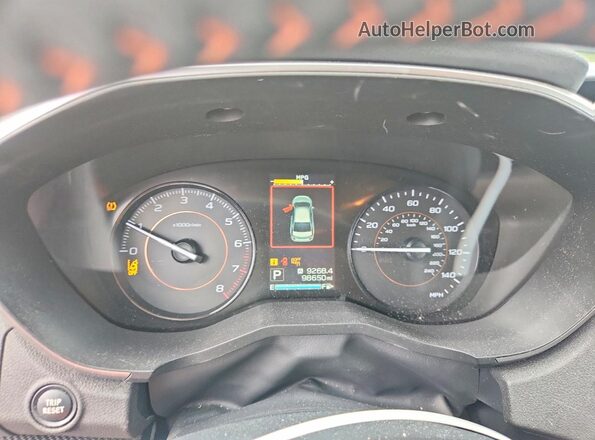 JF2GTAEC3K8341087 2019 SUBARU CROSSTREK Gray Instrument cluster view