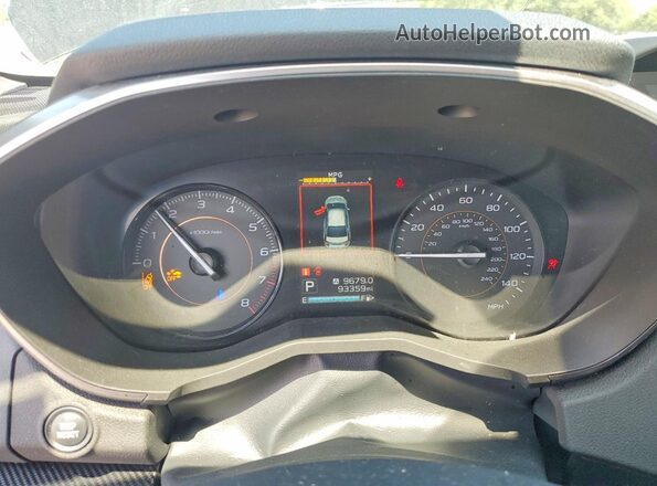 JF2GTAEC3KH249252 2019 SUBARU CROSSTREK Black Vista del cuadro de instrumentos