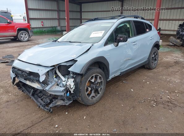 JF2GTAEC3L8223543 2020 SUBARU CROSSTREK Light Blue წინა მარცხენა ხედი სამი მეოთხედიდან
