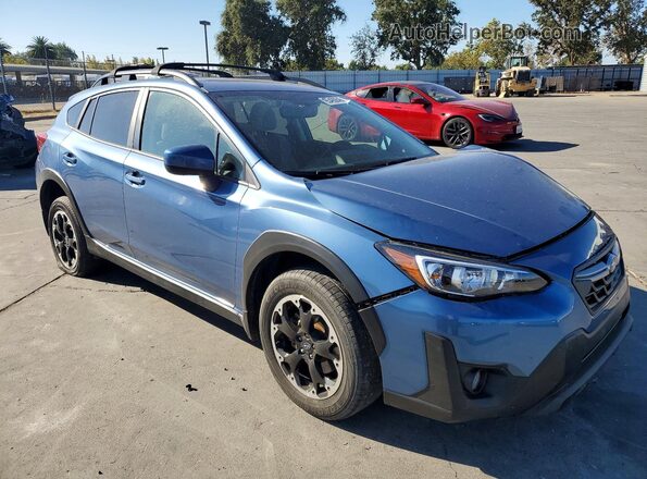 JF2GTAEC4MH386462 2021 SUBARU CROSSTREK Синий Передняя правая четверть