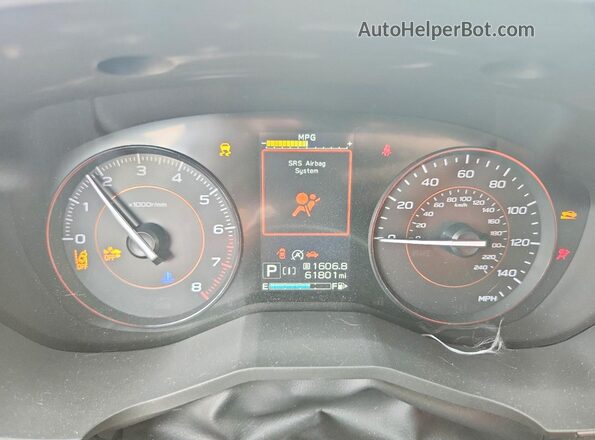 JF2GTAEC5L8272579 2020 SUBARU CROSSTREK Silver ხელსაწყოთა პანელის ხედი
