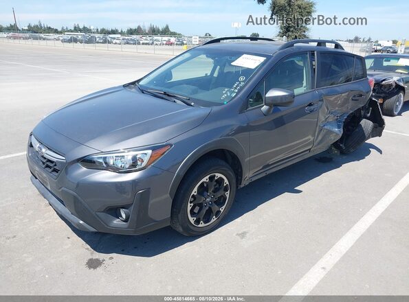JF2GTAEC6M8657277 2021 SUBARU CROSSTREK Silver Առջևի ձախ երեք քառորդ տեսարան