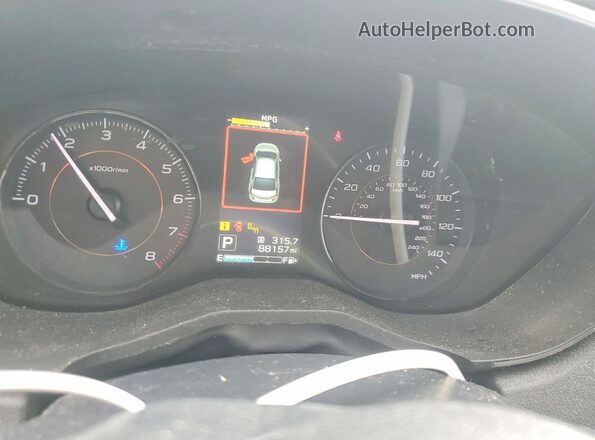 JF2GTAEC9K8224579 2019 SUBARU CROSSTREK Charcoal ხელსაწყოთა პანელის ხედი