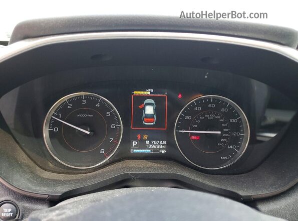 JF2GTAJC0JH215922 2018 SUBARU CROSSTREK Black Widok zestawu wskaźników