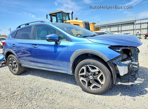 JF2GTAJC5JH265750 2018 SUBARU CROSSTREK Синий Передняя правая четверть
