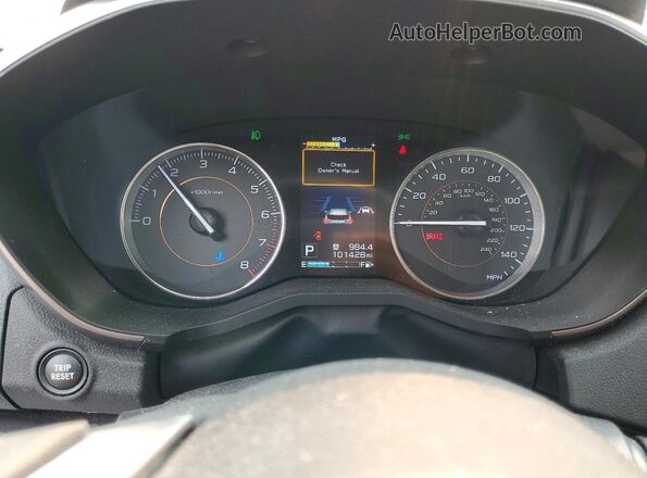 JF2GTALC3JH260799 2018 SUBARU CROSSTREK Серебряный Вид щитка приборов