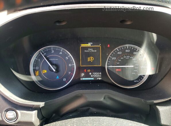 JF2GTALC3JH317972 2018 SUBARU CROSSTREK Orange Instrument cluster view