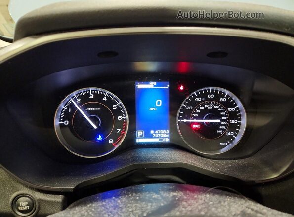JF2GTALC7JH213176 2018 SUBARU CROSSTREK Blue Widok zestawu wskaźników