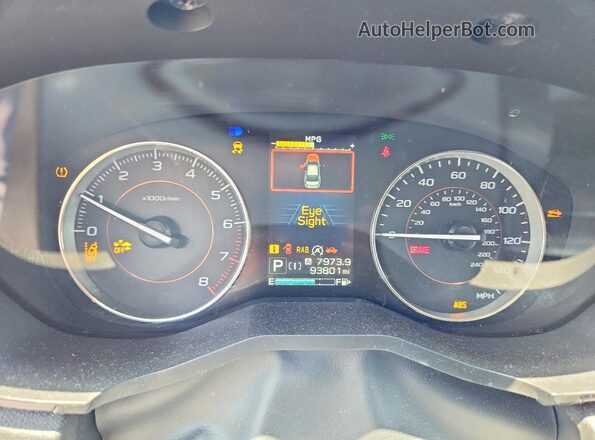 JF2GTAMC0L8263290 2020 SUBARU CROSSTREK Black Սարքավորումների վահանակի տեսք