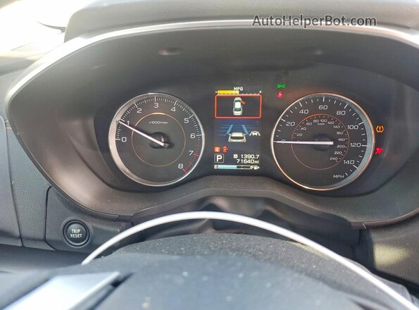 JF2GTAMC1JH282184 2018 SUBARU CROSSTREK Black ხელსაწყოთა პანელის ხედი