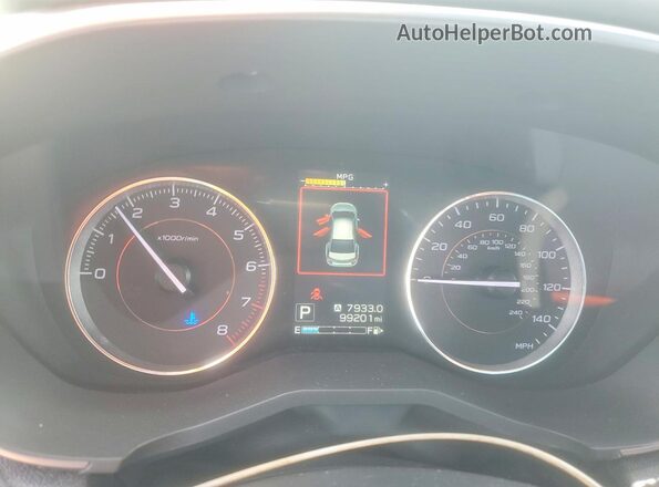 JF2GTAMC1K8228109 2019 SUBARU CROSSTREK Blue Սարքավորումների վահանակի տեսք