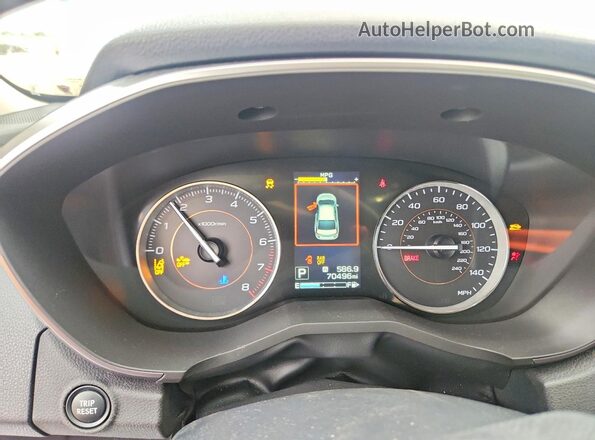 JF2GTAMC1K8231737 2019 SUBARU CROSSTREK Серый Вид щитка приборов