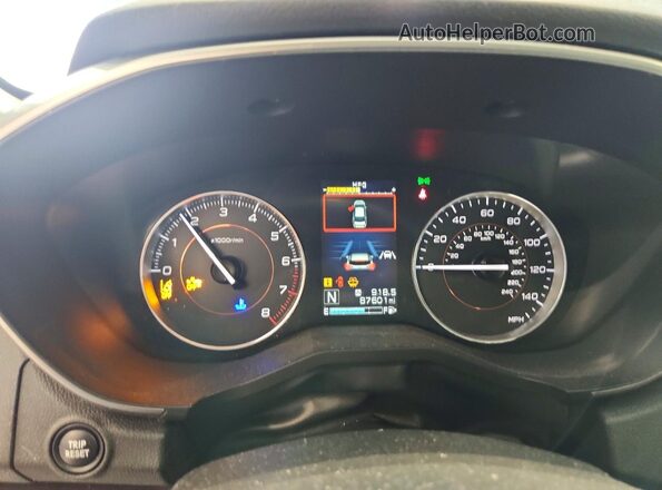 JF2GTAMC1K8300605 2019 SUBARU CROSSTREK Black Widok zestawu wskaźników