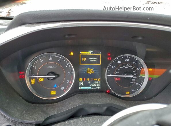 JF2GTAMC2KH380738 2019 SUBARU CROSSTREK Orange Вид щитка приладів