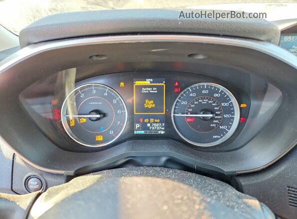 JF2GTAMC5K8219638 2019 SUBARU CROSSTREK Black Vista del cuadro de instrumentos